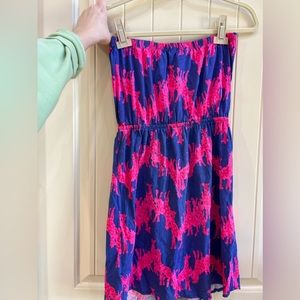Lilly Pulitzer Windsor dress in Blue Iris Pink Giraffe print SIZE M